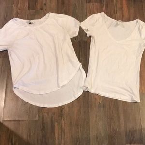 2 white tops